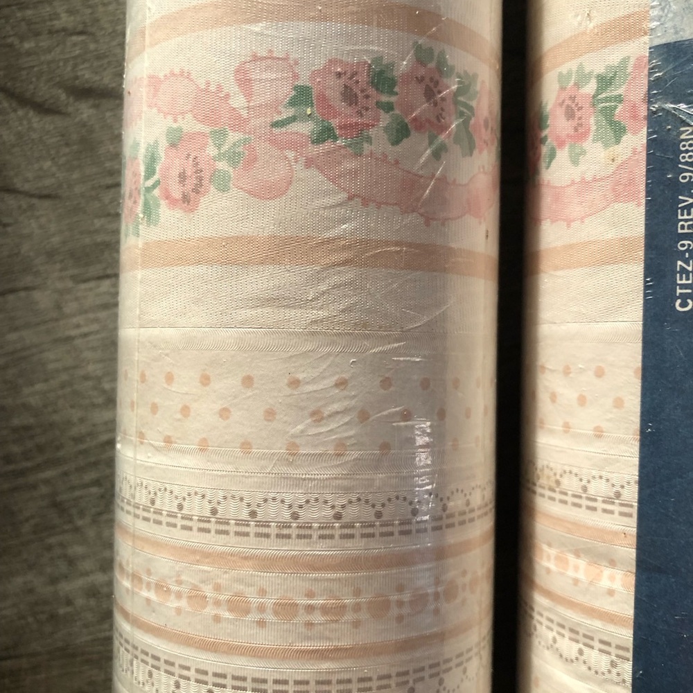 Vintage Pink Wallpaper Baby Girl Nursery/Home Decor